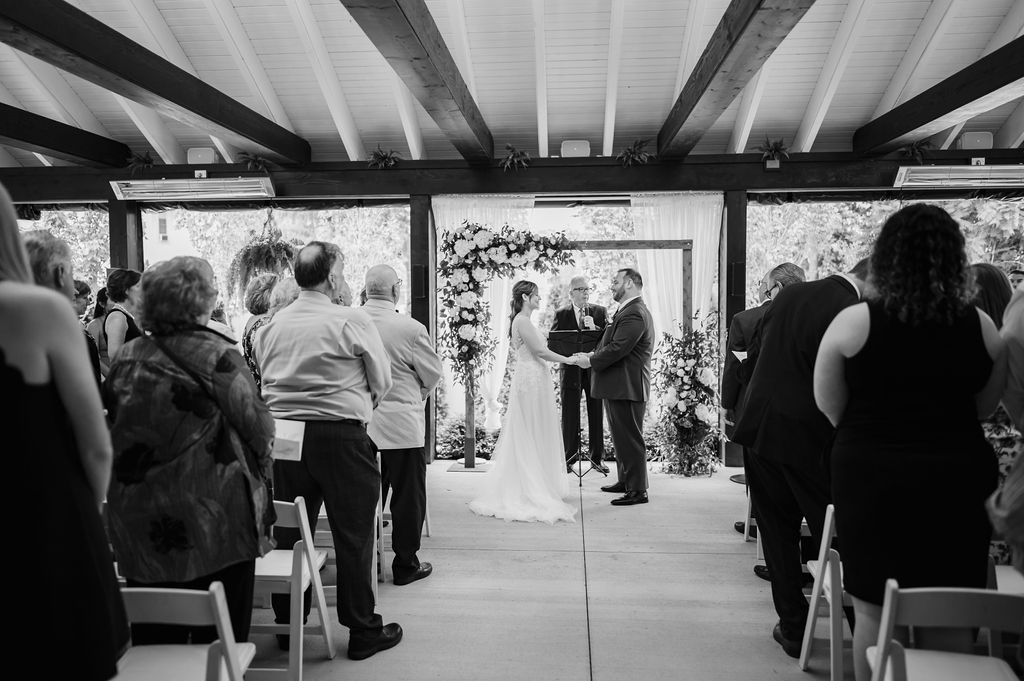 Wedding ceremony at Cedar Fox Weddings in St. Charles